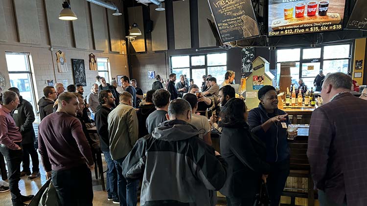 Employees from both organizations gathered at Prairie Dog Brewing, open-house style, in a casual environment to get to know each other and have a little fun while doing it!